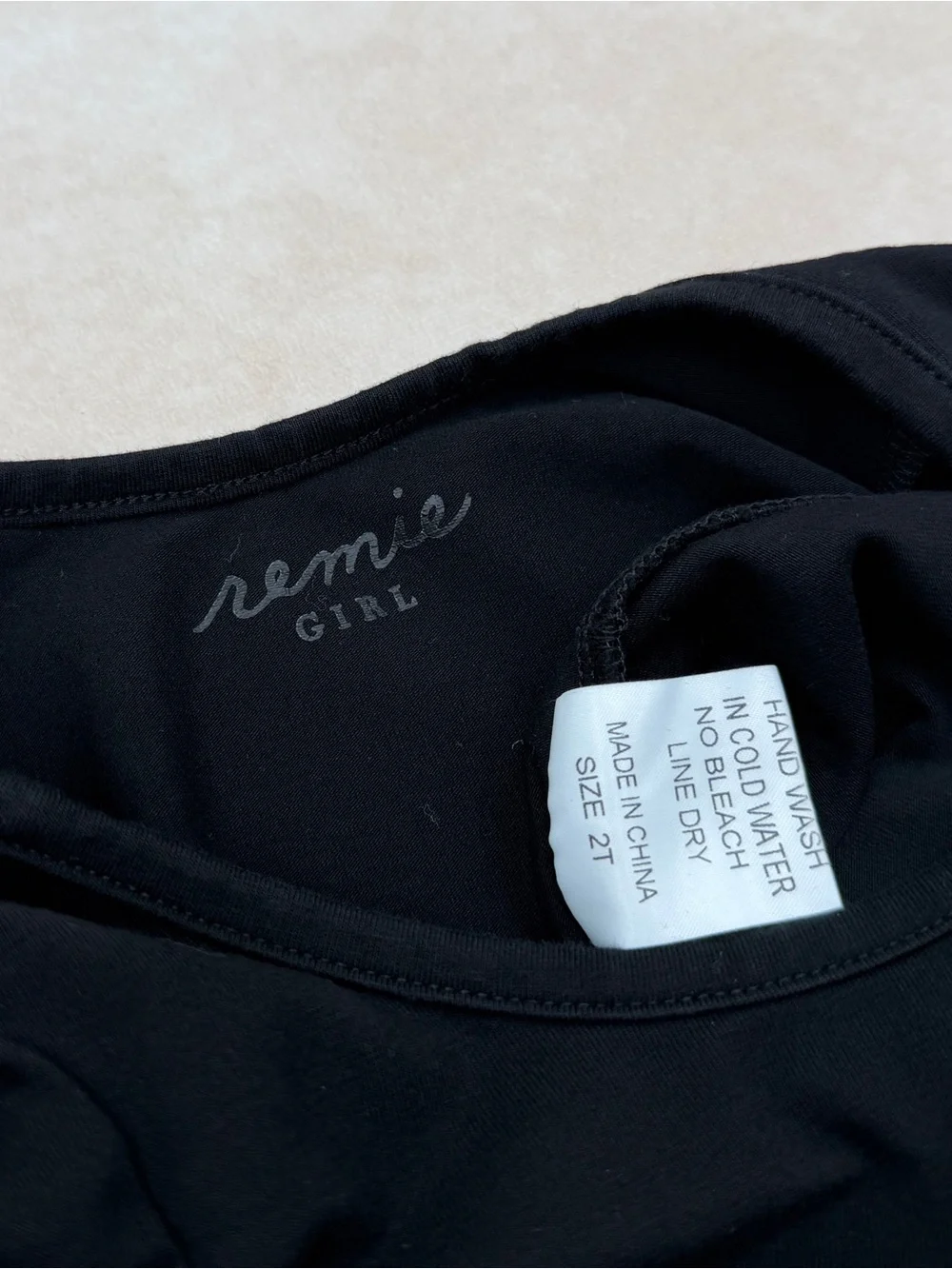 Remie Girl Black Long-Sleeve Dance Gymnastics Leo
